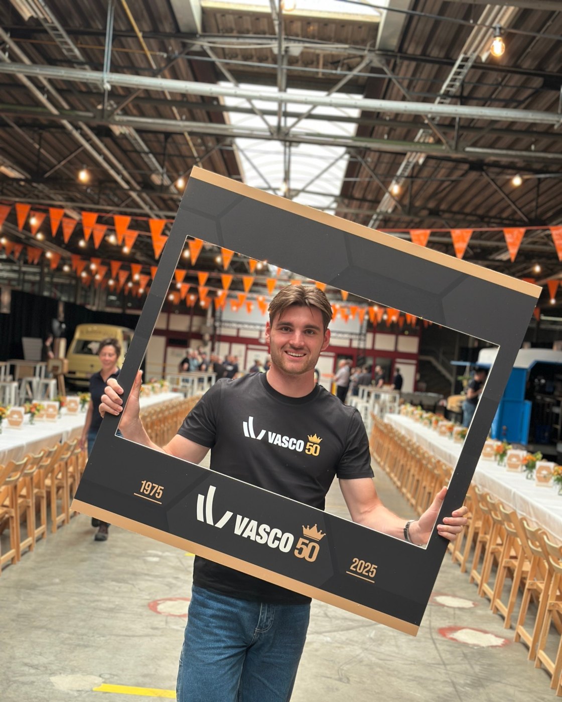 Op de foto aan het jubileumfeest